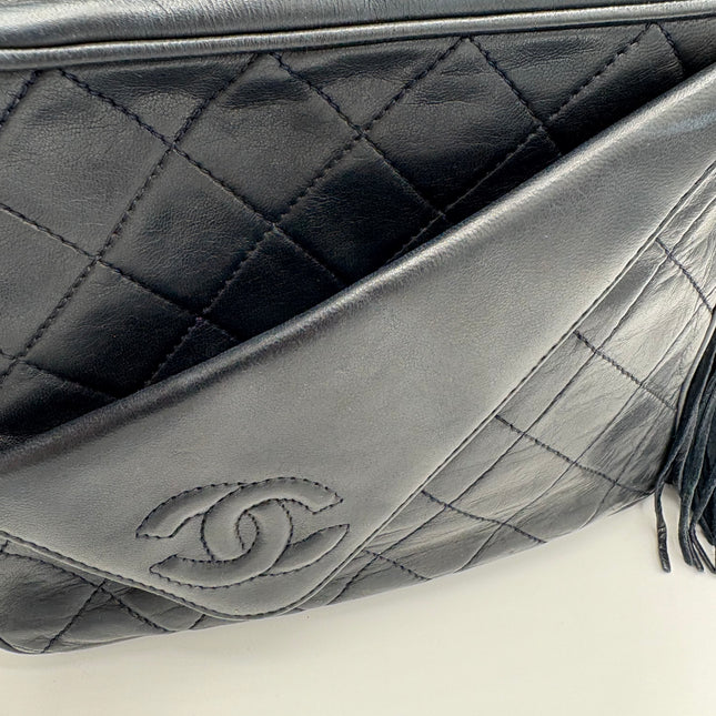 Caméra Chanel vintage bleu nuit