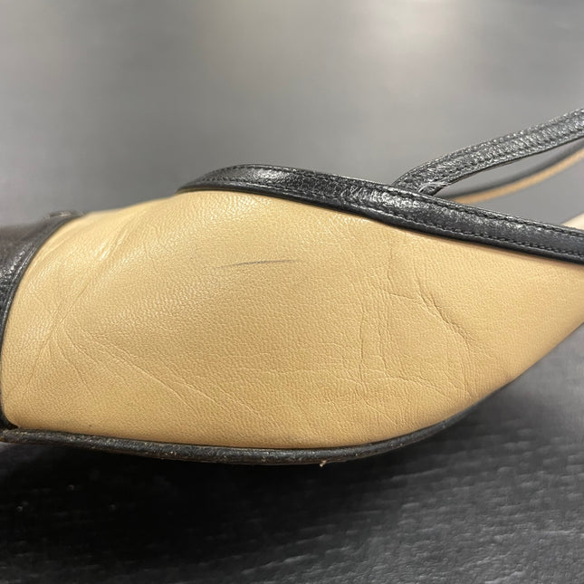 Escarpins Slingback Bicolore Chanel T39,5