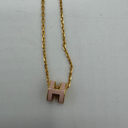 Collier Hermès Mini Pop H Rose dragée