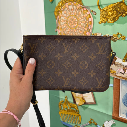 Sac pochette double zip Louis Vuitton reverse