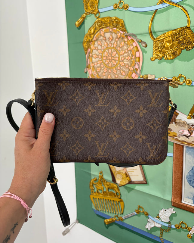Sac pochette double zip Louis Vuitton reverse