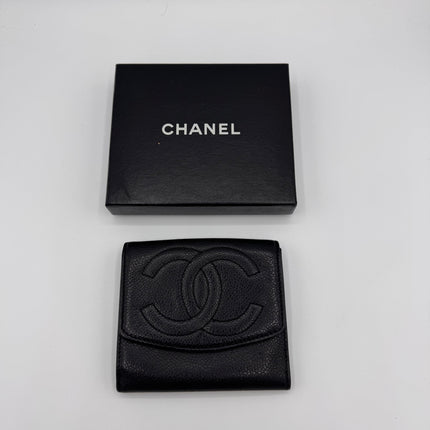 Portefeuille Chanel Cuir Caviar Noir