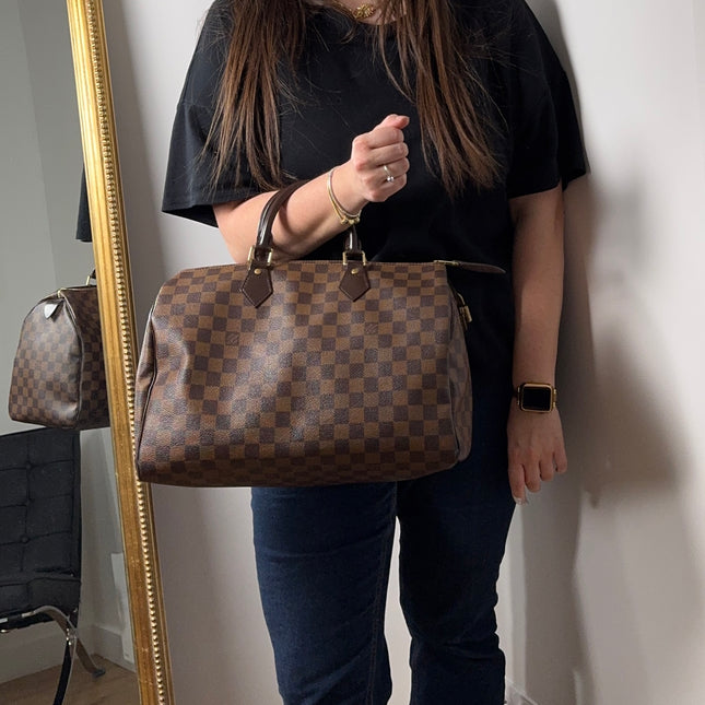 Sac Louis Vuitton Speedy 35 Damier Ébène