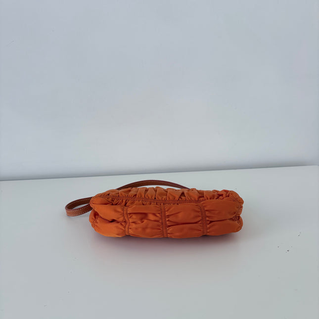 Sac Prada gaufre nylon papaya