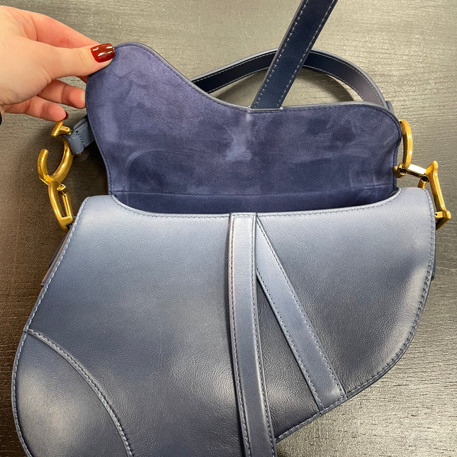 Saddle Dior Moyen Bleu