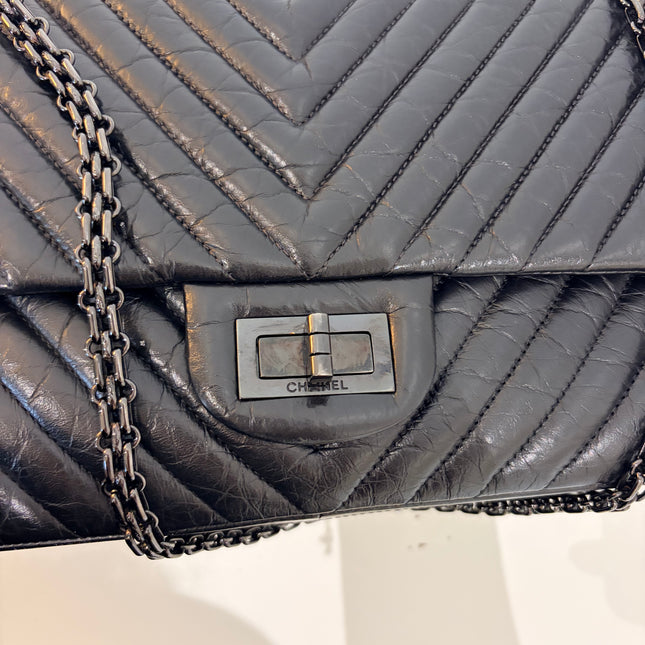Sac Chanel Grand 2.55 Chevrons Noir