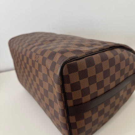 Sac Louis Vuitton Speedy 35 bandoulière damier ébène