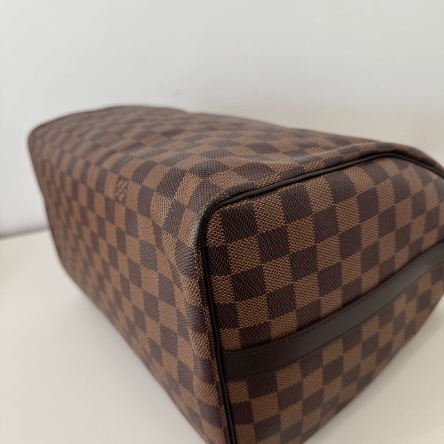Sac Louis Vuitton Speedy 35 bandoulière damier ébène