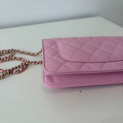 Sac Chanel Wallet on chain Rose bonbon