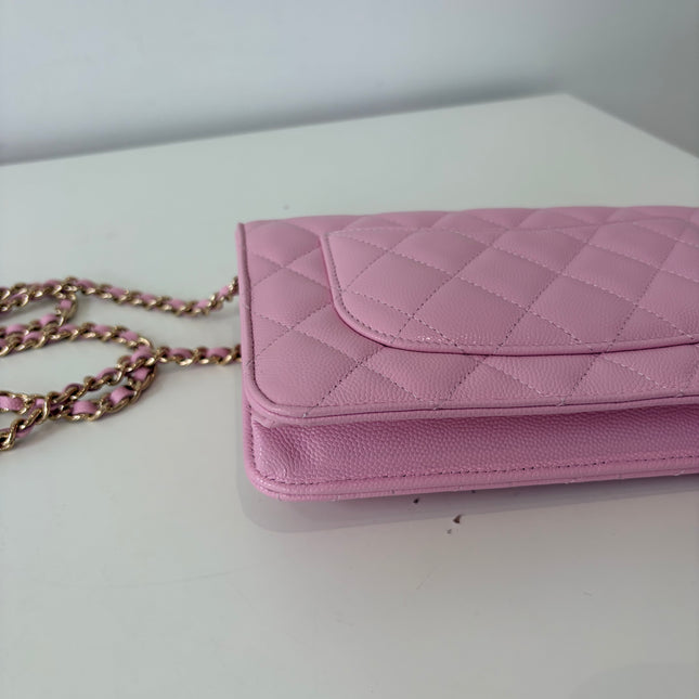 Sac Chanel Wallet on chain Rose bonbon