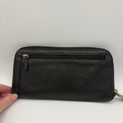 Portefeuille Chanel cuir grainé noir