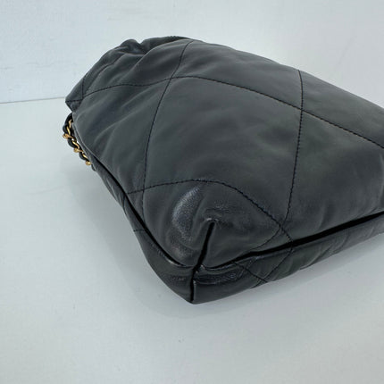 Sac chanel mini 22 cuir noir bandoulière
