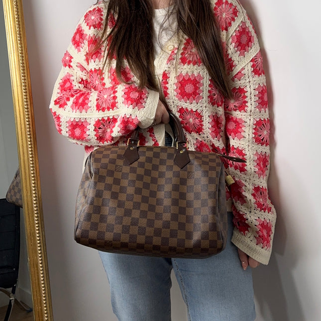 Sac Louis Vuitton Speedy 30 damier ébène