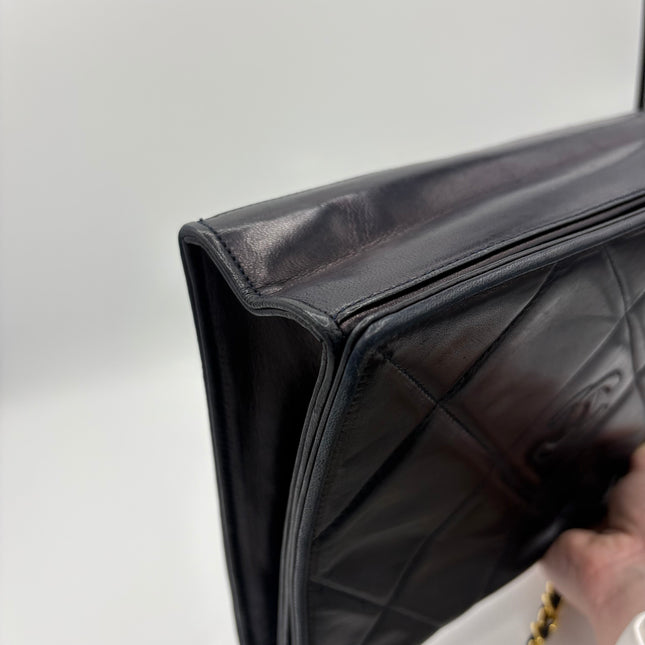 Sac Chanel Single flap marine