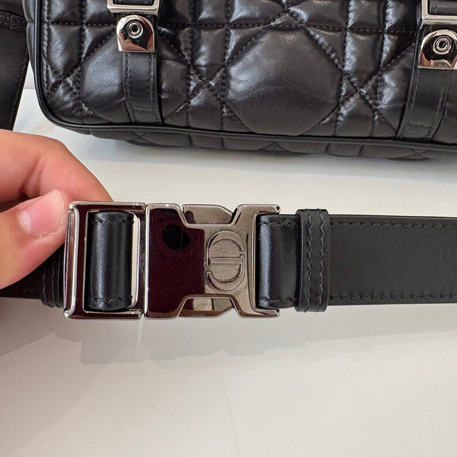 Sac Dior Camp Small cuir noir