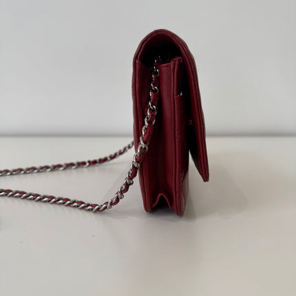 Sac Chanel Wallet on Chain Rouge Éteint