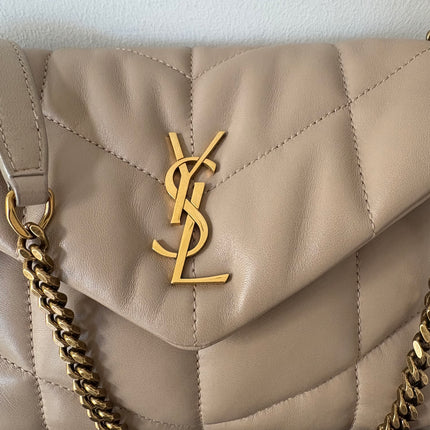 Sac Saint Laurent Loulou Puffer Toy Beige