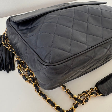 Sac Chanel Caméra GM vintage bleu nuit