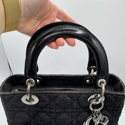 Sac Lady Dior Medium Tissu Jean Noir Dior