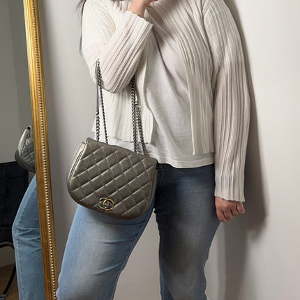Sac Chanel Demie lune argent