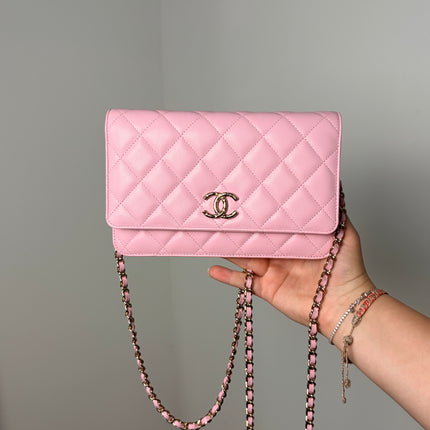 Sac Chanel Wallet on chain Rose bonbon