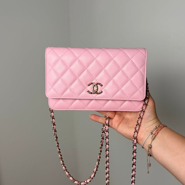 Sac Chanel Wallet on chain Rose bonbon