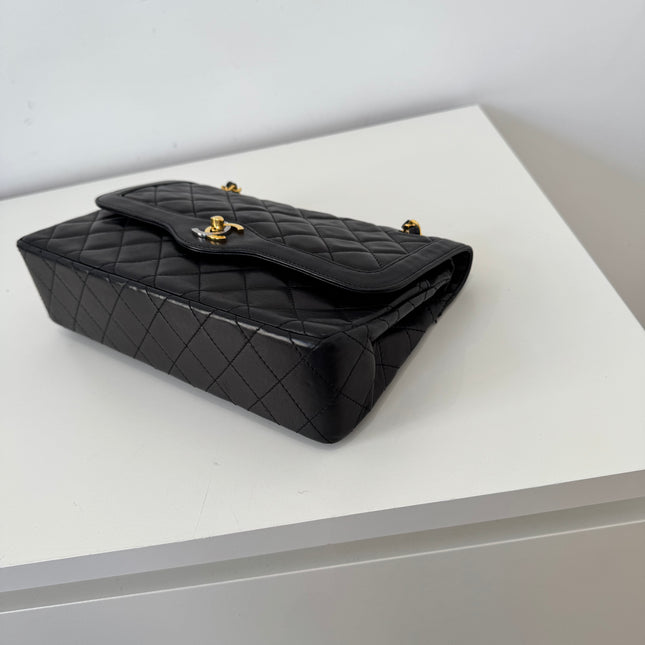 Sac Chanel vintage Fermoir bicolore noir