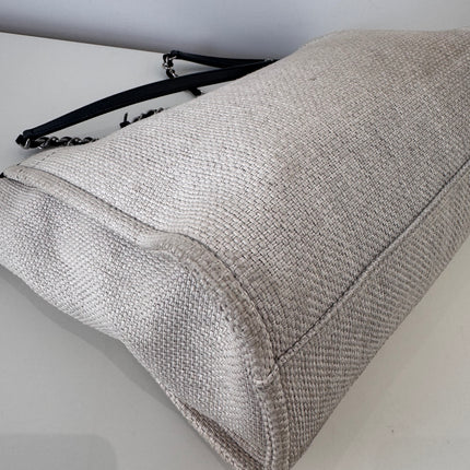 Sac Chanel Deauville medium toile écrue