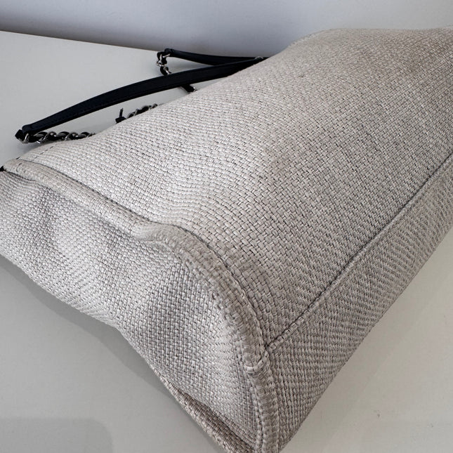 Sac Chanel Deauville medium toile écrue