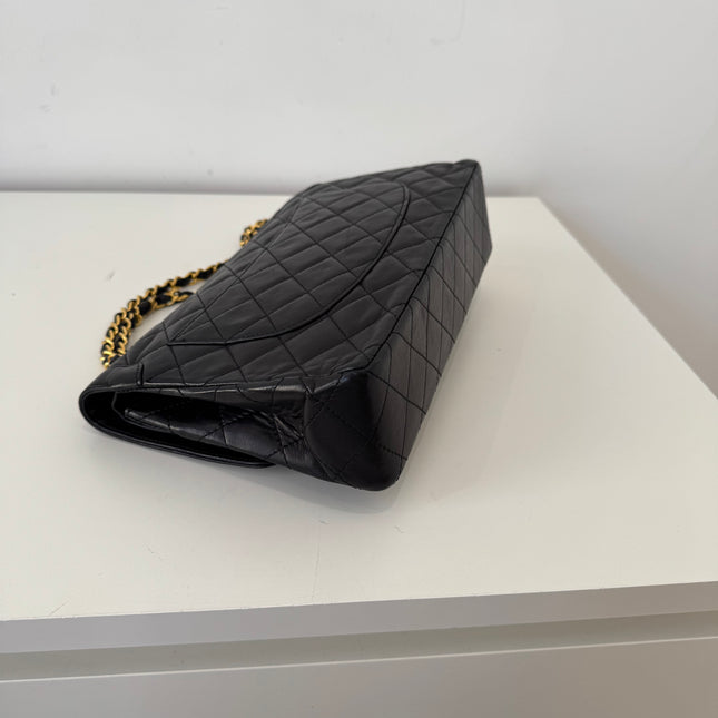 Sac Chanel vintage Fermoir bicolore noir