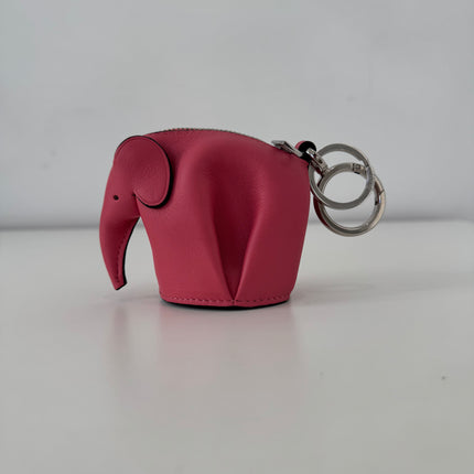 Porte-clés Loewe Éléphant cuir rose