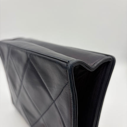 Sac Chanel Single flap marine