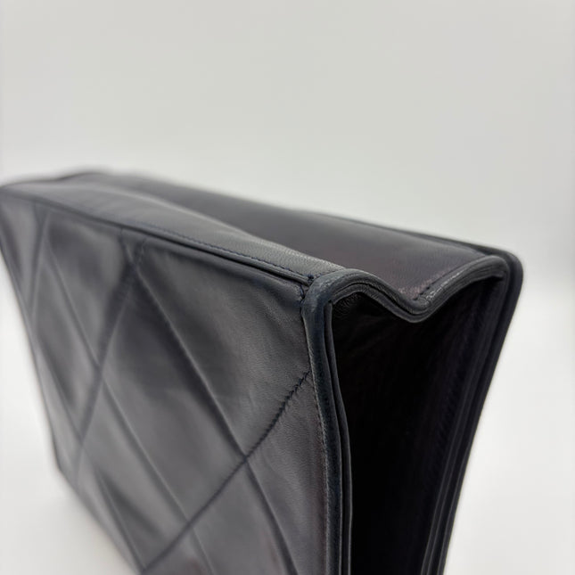 Sac Chanel Single flap marine