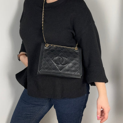 Sac Chanel Single flap Vintage Noir