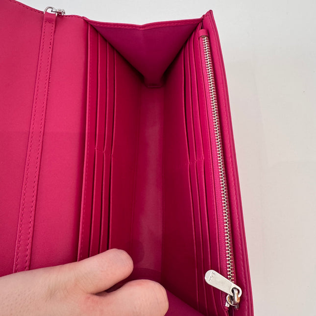 Sac Dior Wallet on chain Diorama rose fushia