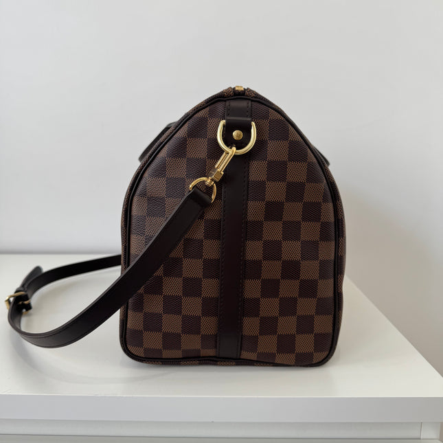Sac Louis Vuitton Speedy 35 bandoulière damier ébène