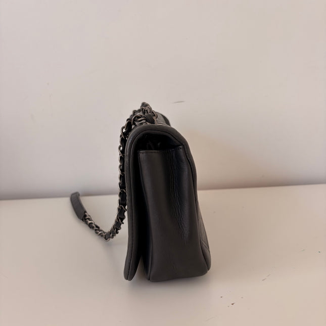 Sac Chanel single flap gris