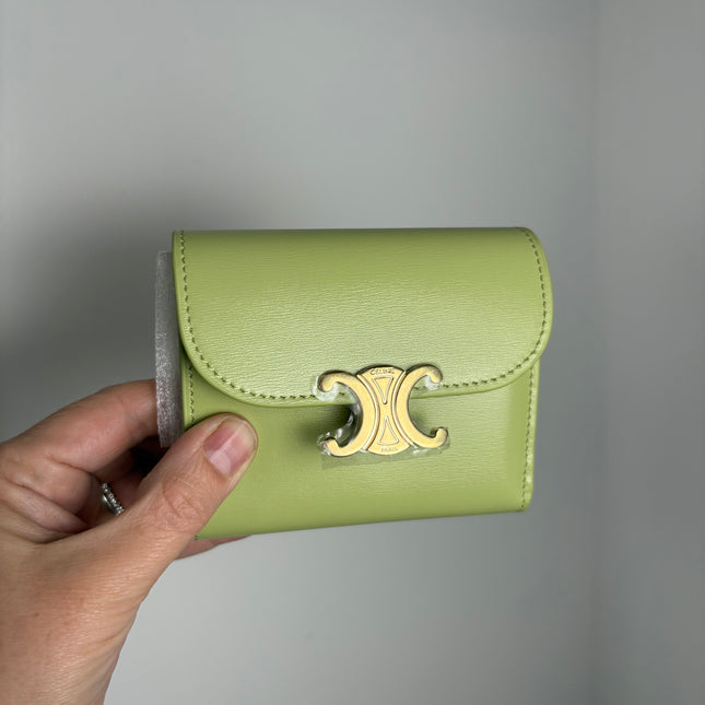 Portefeuille Céline triomphe vert sauge