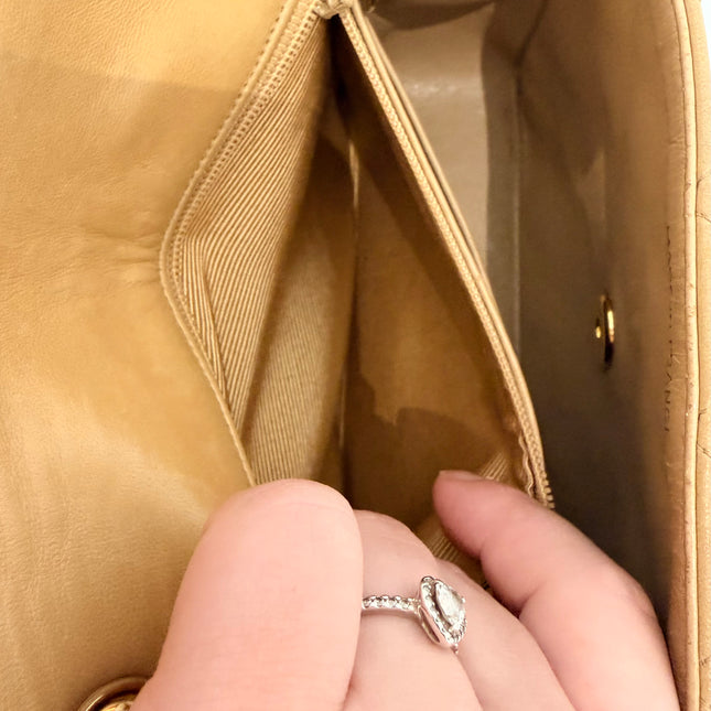 Sac Chanel Timeless Mini Square Beige