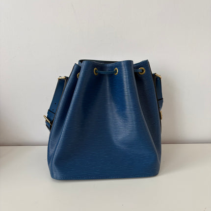 Sac Louis Vuitton PM Noé cuir épi bleu