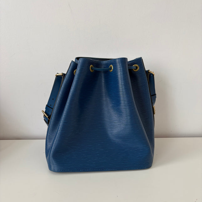 Sac Louis Vuitton PM Noé cuir épi bleu