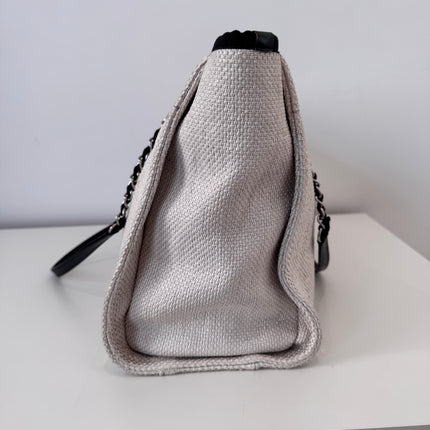 Sac Chanel Deauville medium toile écrue