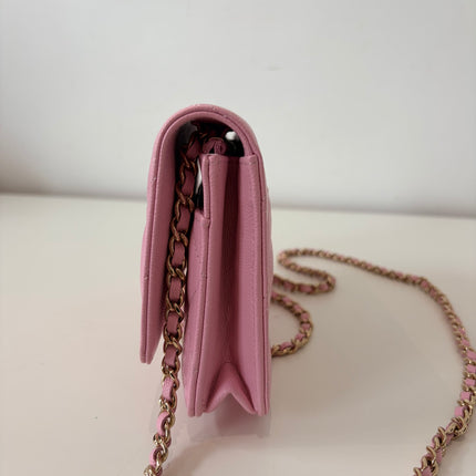 Sac Chanel Wallet on chain Rose bonbon