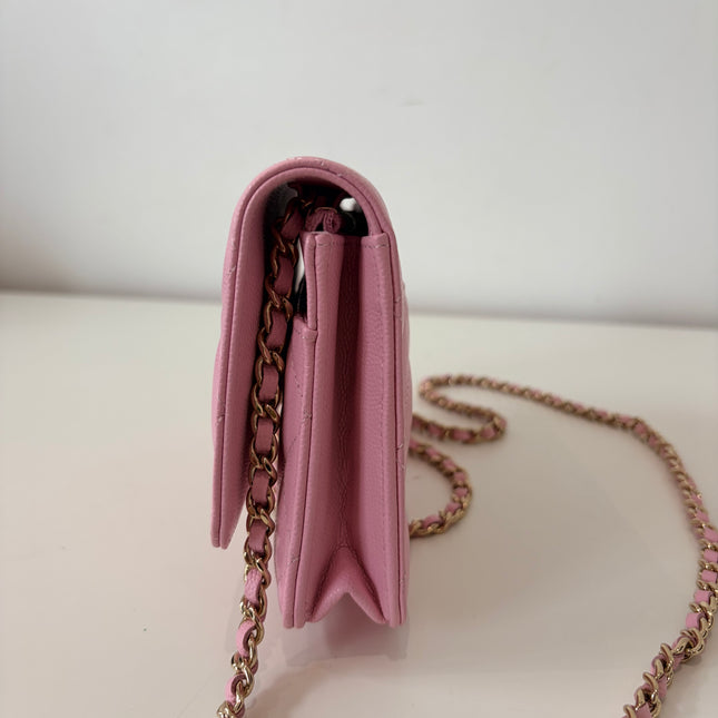 Sac Chanel Wallet on chain Rose bonbon