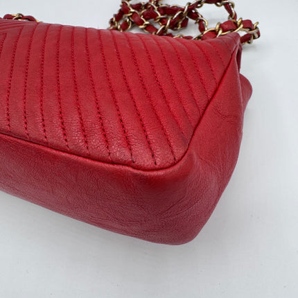 Sac chevrons Chanel Rouge