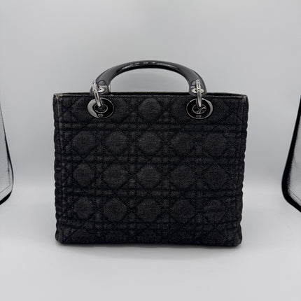 Sac Lady Dior Medium Tissu Jean Noir Dior
