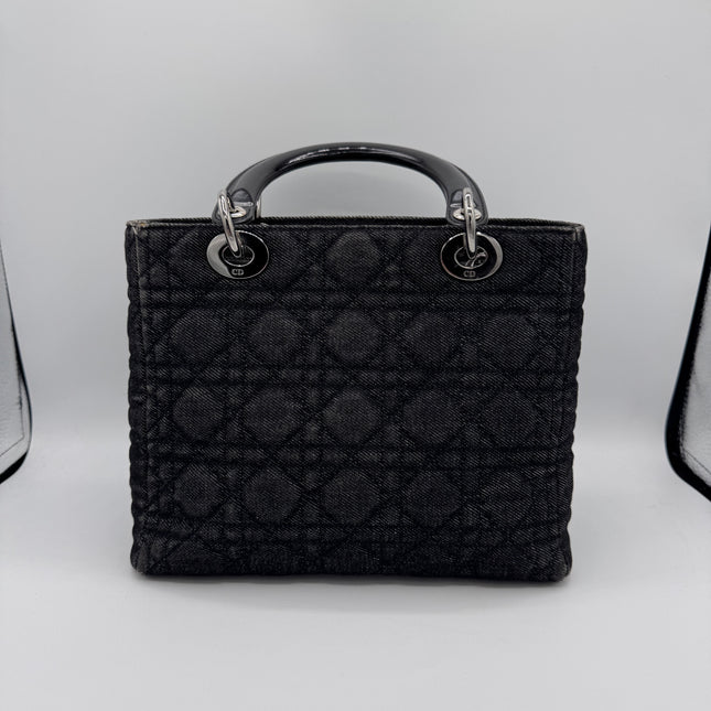 Sac Lady Dior Medium Tissu Jean Noir Dior