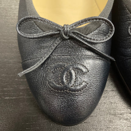 Ballerines Chanel bleues Metalisees T39