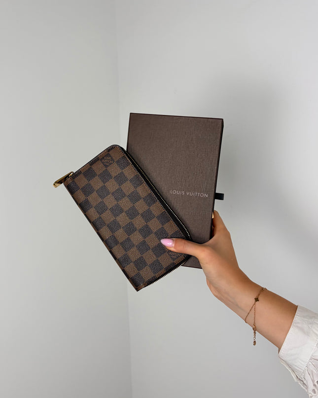 Portefeuille Louis Vuitton Zippy Damier Ébène