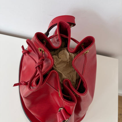 Sac Louis Vuitton Noé PM Cuir Épi Rouge